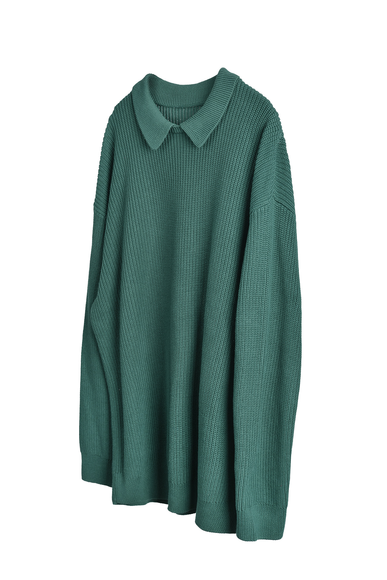 COLLAR KNIT SWEATER [FOREST]
