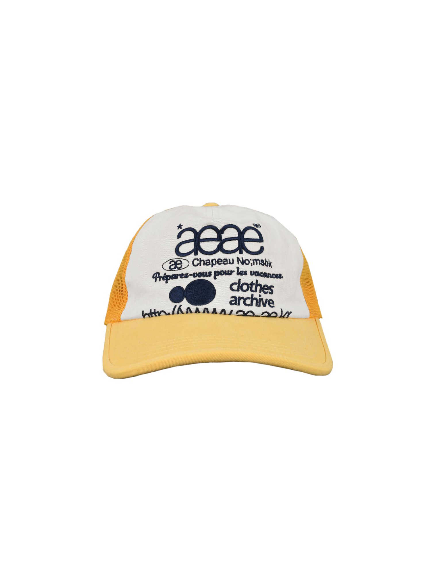 Web Logo Mesh Cap [Yellow/Navy]