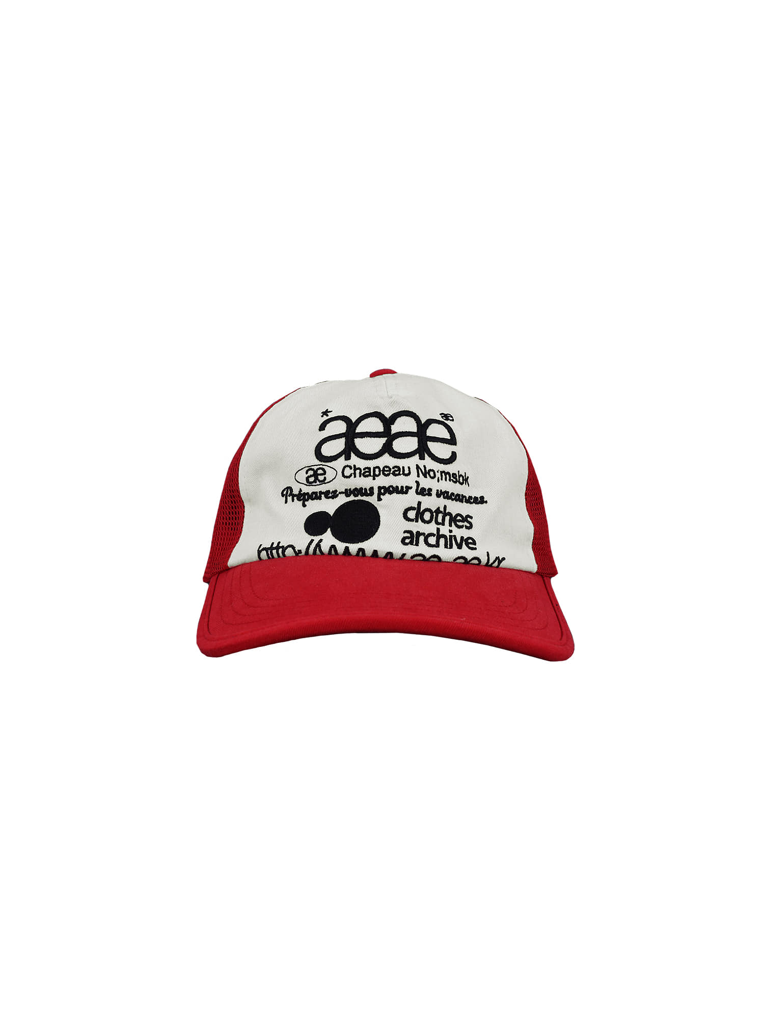 WEB LOGO MESH CAP [RED/BLACK]