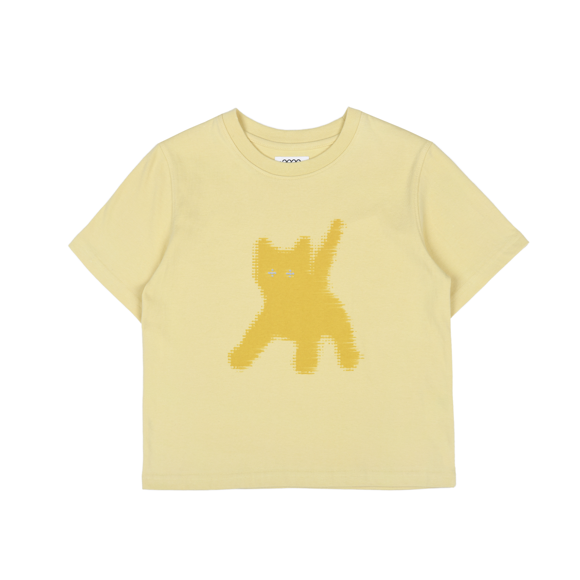 FLASHED CATS EYE CROP T-SHIRTS [Yellow]