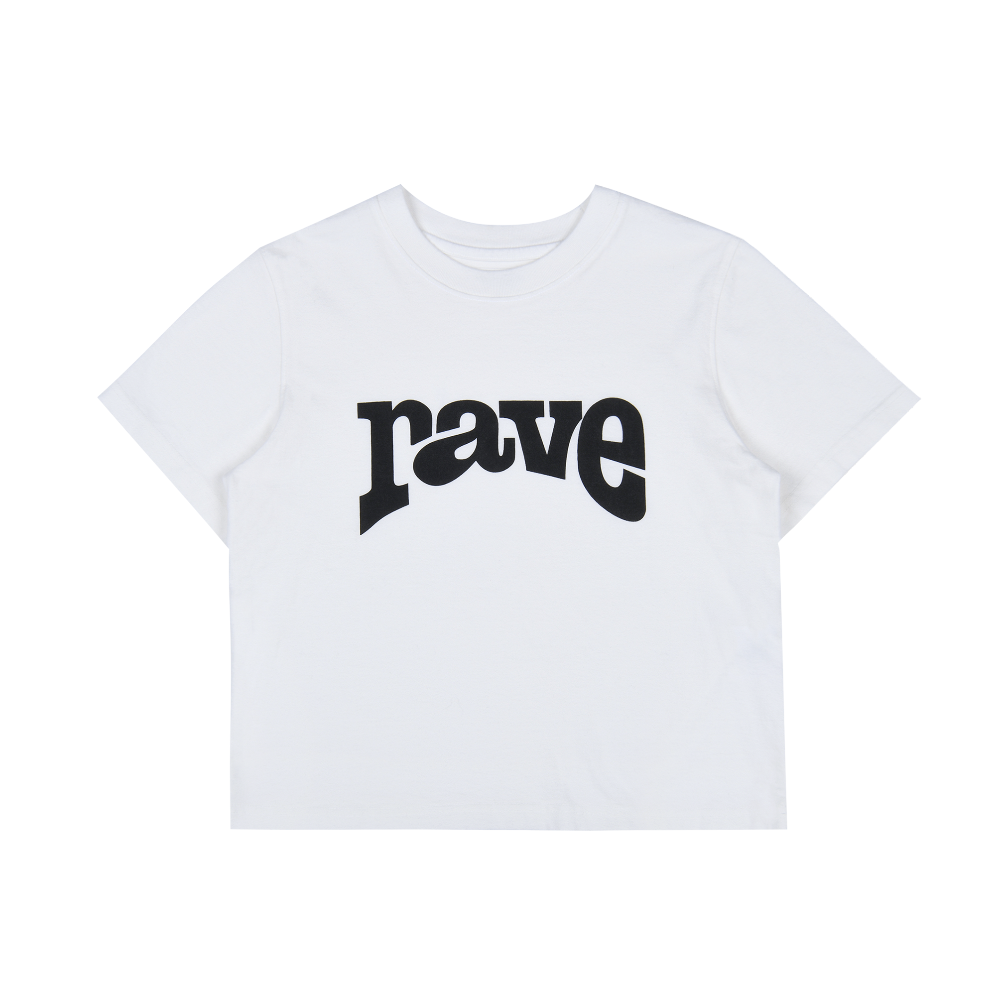 RAVE CROP T-SHIRTS [White]